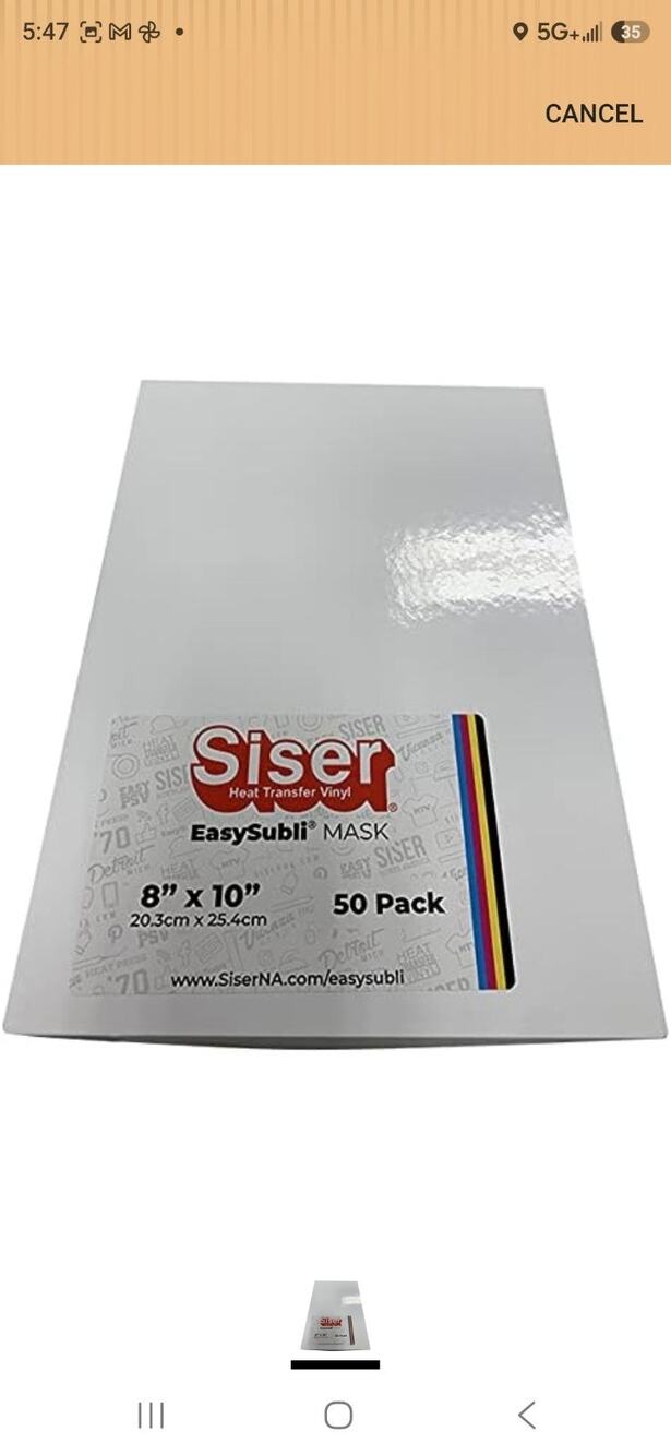 Siser EasySubli Mask Transfer Tape 8" x 10" - 50 Pack (EasySubli HTV)
